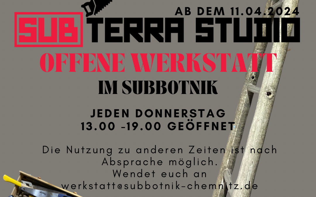 Eröffnung Sub Terra Studio am 11.04.2024